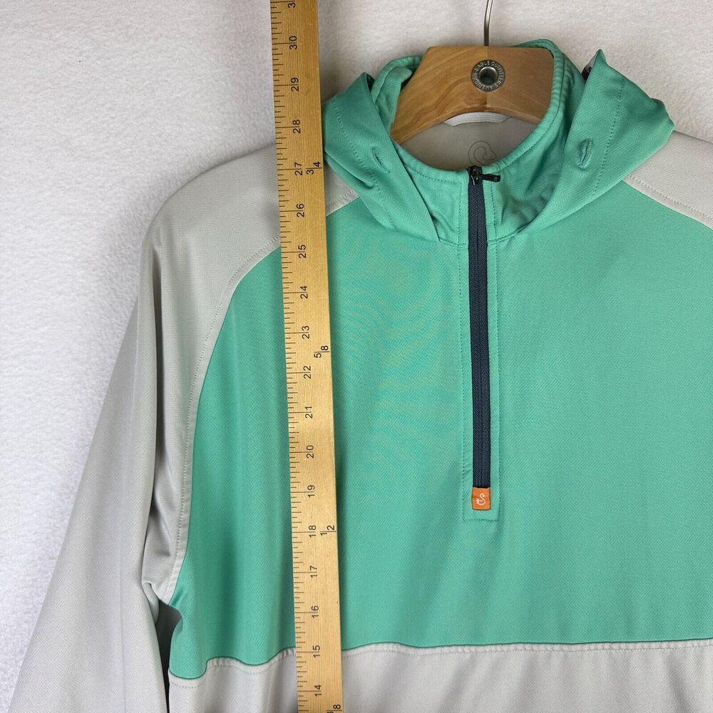 Swannies Golf Logan Hoodie Mens Medium Cactus Green Gray - Picture 3 of 8
